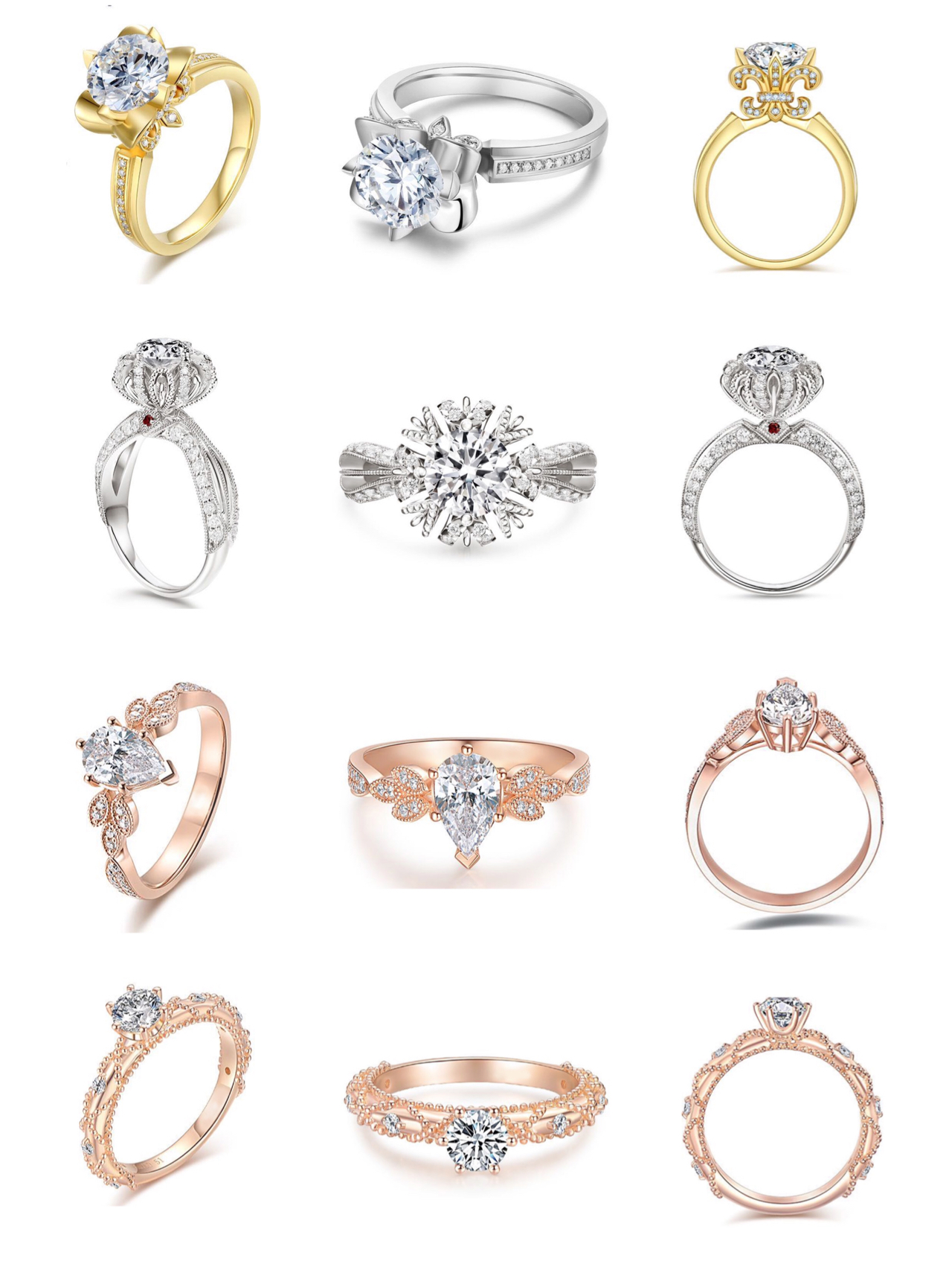 最新钻戒款式图片,时代风尚的璀璨印记